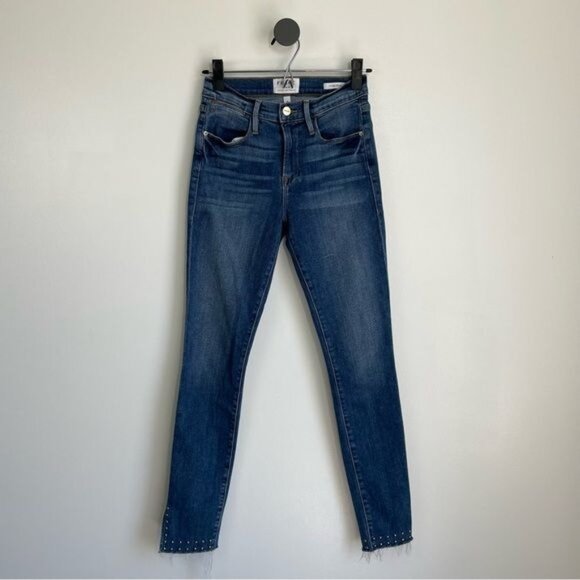 FRAME Le High Studded Skinny Jeans - 25 - Picture 3 of 16